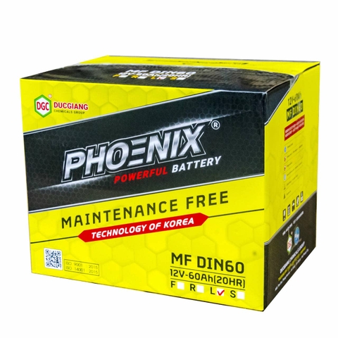 ẮC QUY PHOENIX 12V - 60AH MF DIN60L