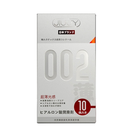 Bao cao su Jiuuy 002 Light Sensation siêu mỏng hộp 10 chiếc