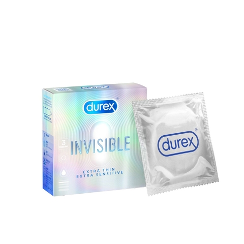 Bao cao su Durex Invisible siêu mỏng hộp 3 chiếc