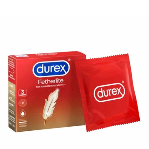 Bao cao su Durex Fetherlite siêu mỏng hộp 3 chiếc