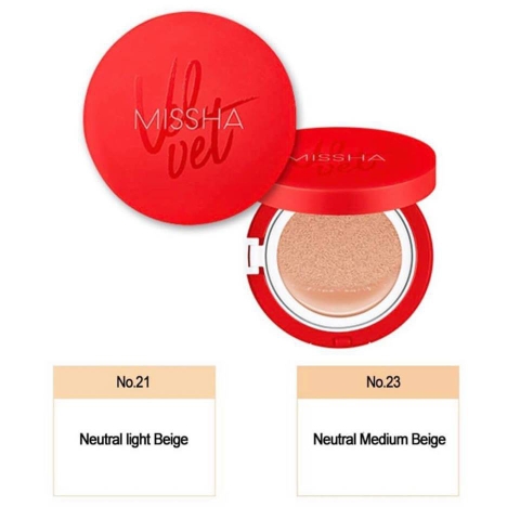 Phấn nước Missha Đỏ Velvet Finish Cushion Tone 23 15gr chính hãng