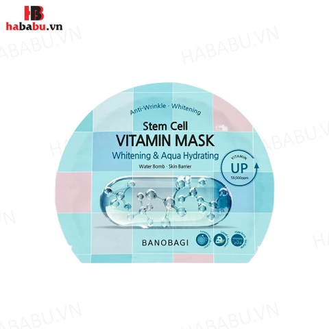 Mặt nạ Banobagi Stem Cell Whitening & Aqua set 10 miếng chính hãng