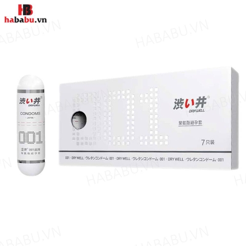 Bao cao su siêu mỏng DryWell Ultra Thin 001 7 chiếc chính hãng