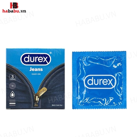 Bao cao su Durex Jeans Easy-On hộp 3 chiếc chính hãng