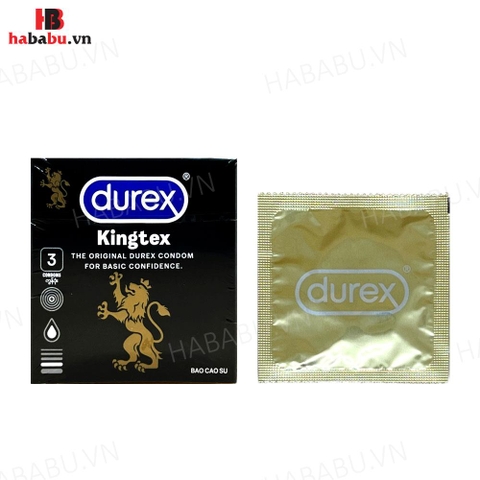 Bao cao su siêu mỏng Durex Kingtex hộp 3 chiếc chính hãng