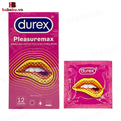 Bao cao su Durex Pleasuremax hộp 12 chiếc tăng khoái cảm chính hãng
