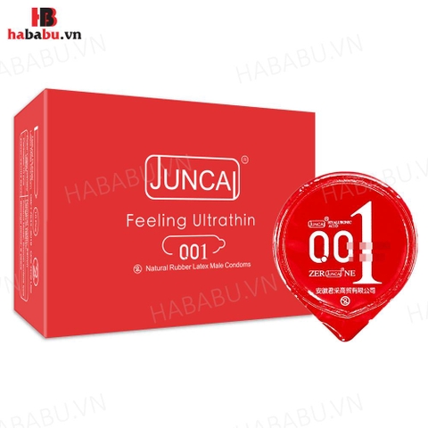 Bao cao su siêu mỏng Juncai Ultra Slim hộp 10 chiếc chính hãng