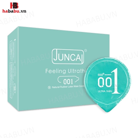 Bao cao su siêu mỏng Juncai Spearmint kéo dài thời gian hộp 10 chiếc chính hãng