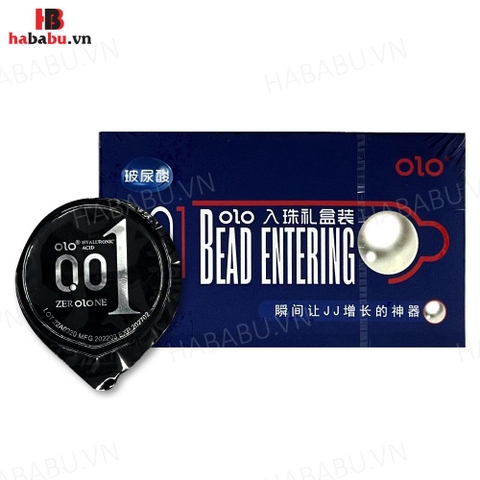 Bao cao su tăng khoái cảm Olo Đầu Bi hộp 10 chiếc Bead Entering chính hãng