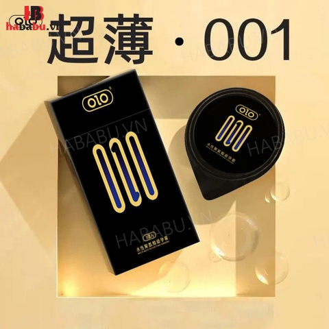 Bao cao su Olo Invisible 0.01mm hộp 3 chiếc siêu mỏng chính hãng