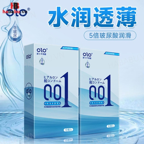 Bao cao su Olo Superior Xanh Siêu Trơn 001 hộp 10 siêu mỏng chính hãng