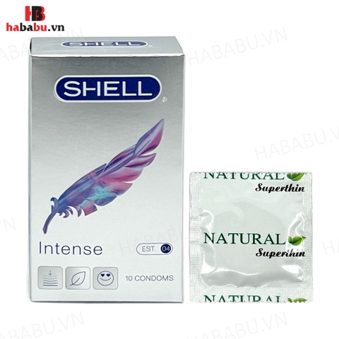 Bao cao su siêu mỏng Shell Intense hộp 10 chiếc chính hãng