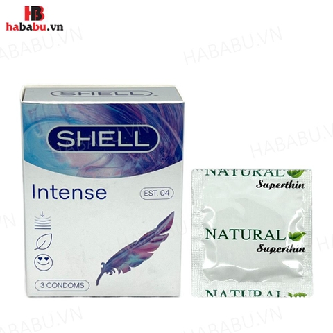 Bao cao su siêu mỏng Shell Intense hộp 3 chiếc chính hãng
