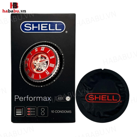Bao cao su Shell Performax 6in1 hộp 10 chiếc kéo dài thời gian chính hãng