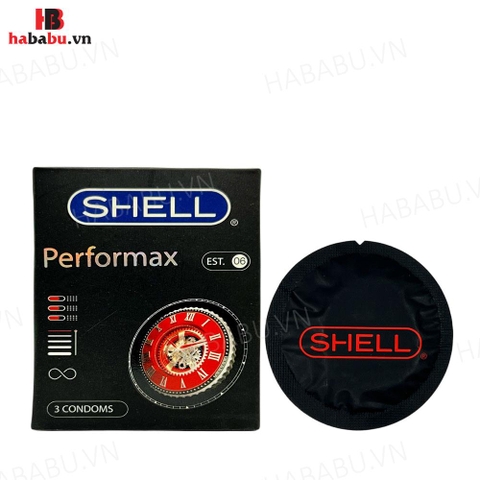 Bao cao su Shell Performax 6in1 hộp 3 chiếc kéo dài thời gian chính hãng