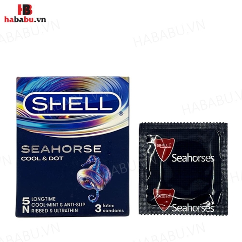 Bao cao su Shell Seahorse hộp 3 chiếc kéo dài thời gian chính hãng