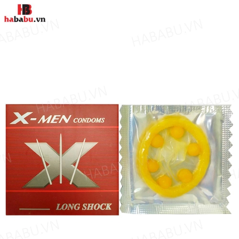 Bao cao su X-men Long Shock hộp 1 chiếc kéo dài thời gian chính hãng