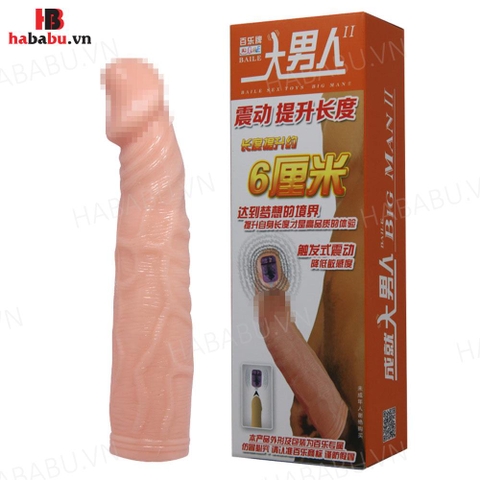 Bao cao su đôn dên Baile 6cm rung đầu tăng kích thước chính hãng