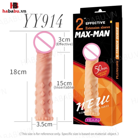 Bao cao su đôn dên Max-Man YY914 tăng kích thước chính hãng