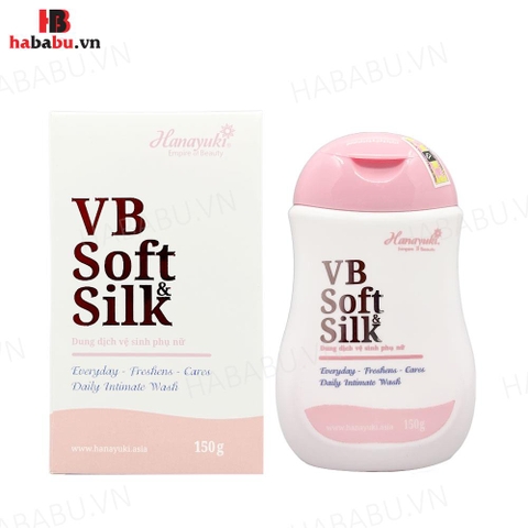 Dung dịch vệ sinh phụ nữ Hanayuki VB Soft Silk hồng 150gr chính hãng