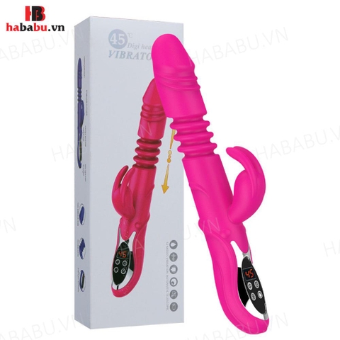 Dương vật giả phát nhiệt Rabbit Vibrators LCD 45 độ chính hãng