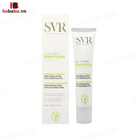 Kem dưỡng SVR Sebiaclear Gluconolactone 4% + Mat SR 2% 40ml chính hãng