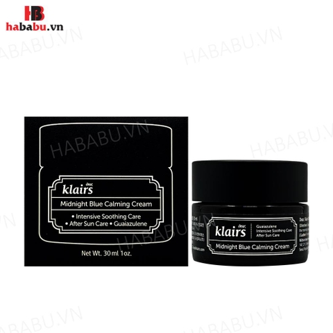 Kem dưỡng da Dear Klairs Midnight Blue Calming Cream 30ml chính hãng