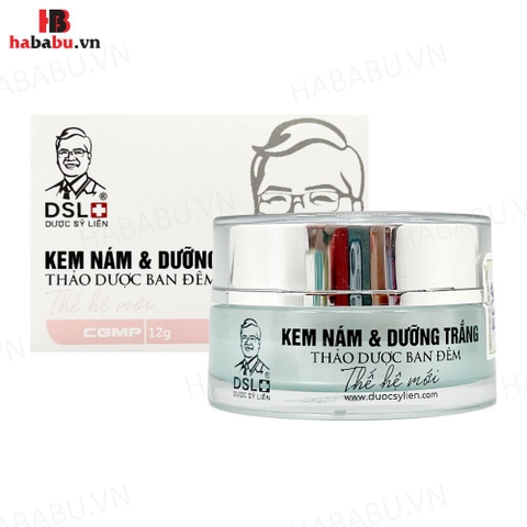 Kem nám dưỡng trắng thảo dược Dược Sĩ Liên ban đêm 12gr chính hãng