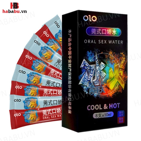 Nước Olo Oral Sex Băng Hoả hộp 8 gói tăng khoái cảm chính hãng