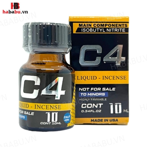 Nước ngửi Popper C4 vàng tăng kích thích chai 10ml chính hãng