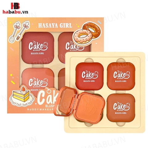 Set phấn má hồng Vuông Hasaya Girl Blusher 4 hộp chính hãng.