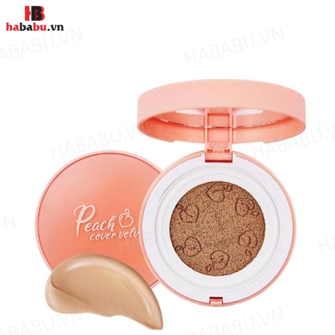 Phấn nước Black Rouge Peach Cover Velvet Cushion 14gr chính hãng