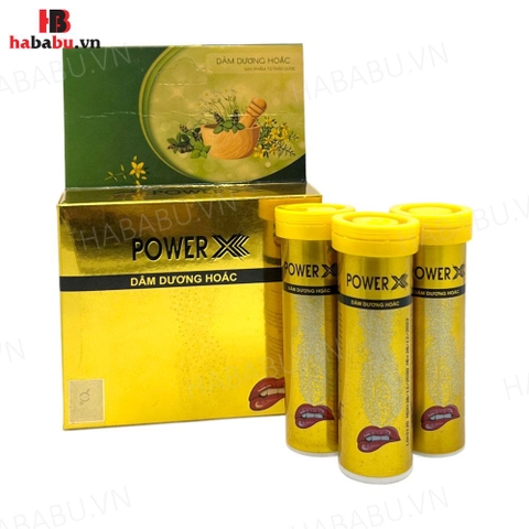 Tăng cường sinh lý Power X Dâm Dương Hoắc tuýp 12 viên sủi cho nam chính hãng