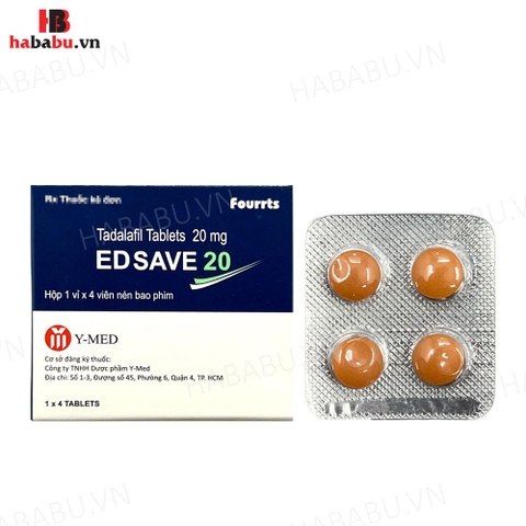 Tăng cường sinh lý nam Ed Save 20mg hộp 4 viên chính hãng