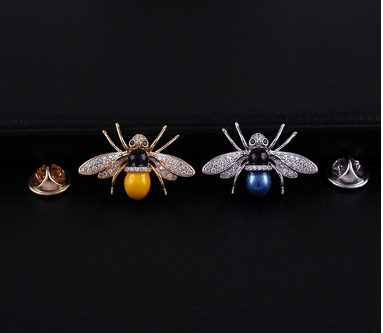 Pin Cài Áo HimHip Nam Nữ Ong Mắt Đen Sang Trọng HKCC Đính Phale 2*3cm