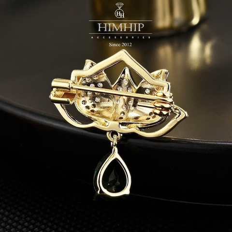 Trâm, Ghim Cài Áo Nhỏ HimHip Hoa Sen Thanh Lịch HKCC Đính Phale 2*2,5cm HPBD