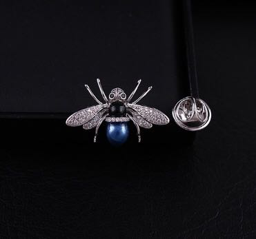 Pin Cài Áo HimHip Nam Nữ Ong Mắt Đen Sang Trọng HKCC Đính Phale 2*3cm