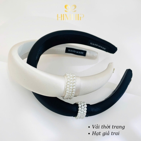 Bờm HimHip Phối 3 Vòng Giả Trai Vải Trơn Sang Trọng 3cm