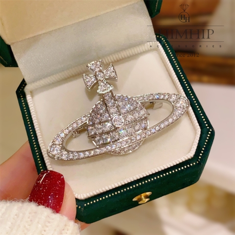 Trâm, Ghim Cài Áo HimHip Vũ Trụ Sang Trọng HKCC Đính Phale 3,3*4,9cm