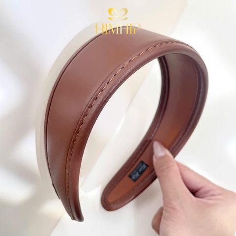 Bờm Tóc HimHip Bản To Phối Da Cá Tính 5.5cm