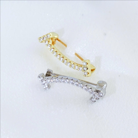 Trâm, Ghim Cài Xiên HimHip Mặt Cười Sang Trọng HKCC Đính Phale 0.5x2.3cm HPBD