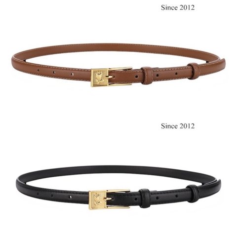 Dây Lưng HimHip Da Thật Khoá Chữ Nhật Logo Hoa Hồng 1.5x100cm