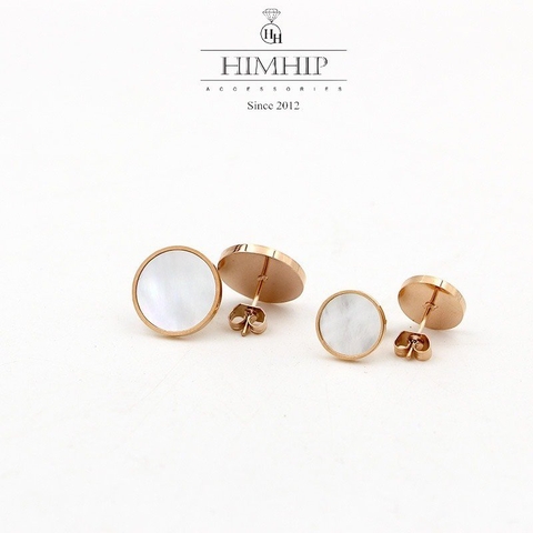 Khuyên Tai Nụ HimHip Mặt Tròn Trẻ Trung