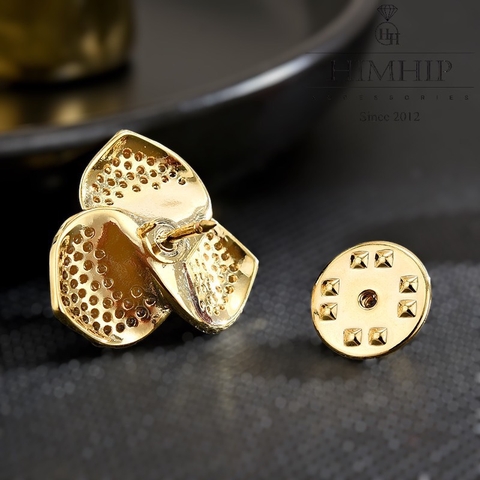 Pin Cài Áo HimHip Hoa Trà Thanh Lịch HKCC Mix Trai 2*2,4cm