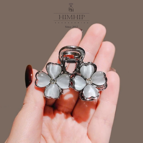 Kẹp Càng Cua HimHip HKCC Đính Đá Hoa May Mắn Thanh Lịch 6 Răng 5x3.7cm