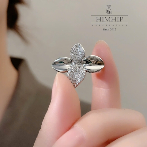 Trâm, Ghim Cài Áo HimHip HKCC Lá Nhỏ Phale 4 Cánh 2.6x2.1cm