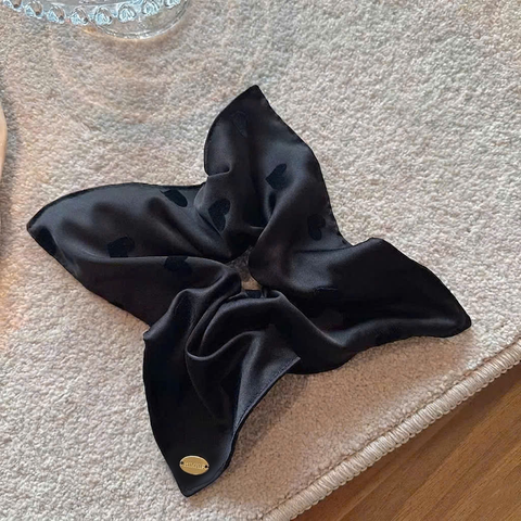 Scruchies HimHip Vải Vuông Chấm Bi Thanh Lịch 20cm