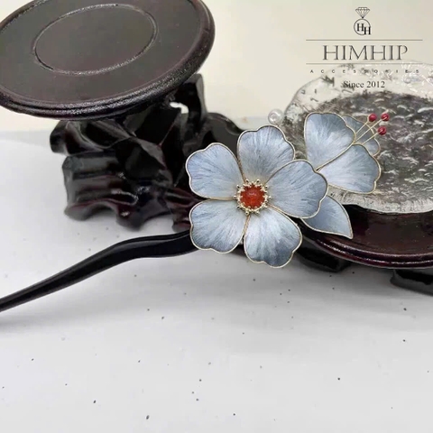 Trâm Cài Tóc HimHip Thanh Tú Ngọc Đan  20cm Kèm Hộp Phụ Kiện Áo Dài