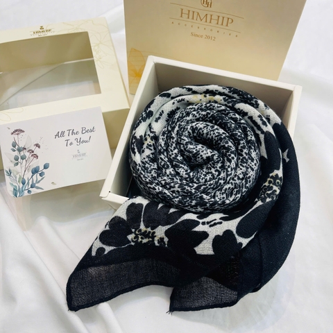 Set Quà HimHip Khăn Viscose  90x90cm Kèm Túi Hộp Thiệp - 1037