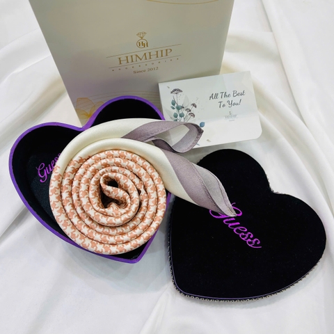 Set Quà Valentine HimHip Khăn Lụa Vuông Cao Cấp 65x65cm Kèm Túi Hộp Thiệp - 1143